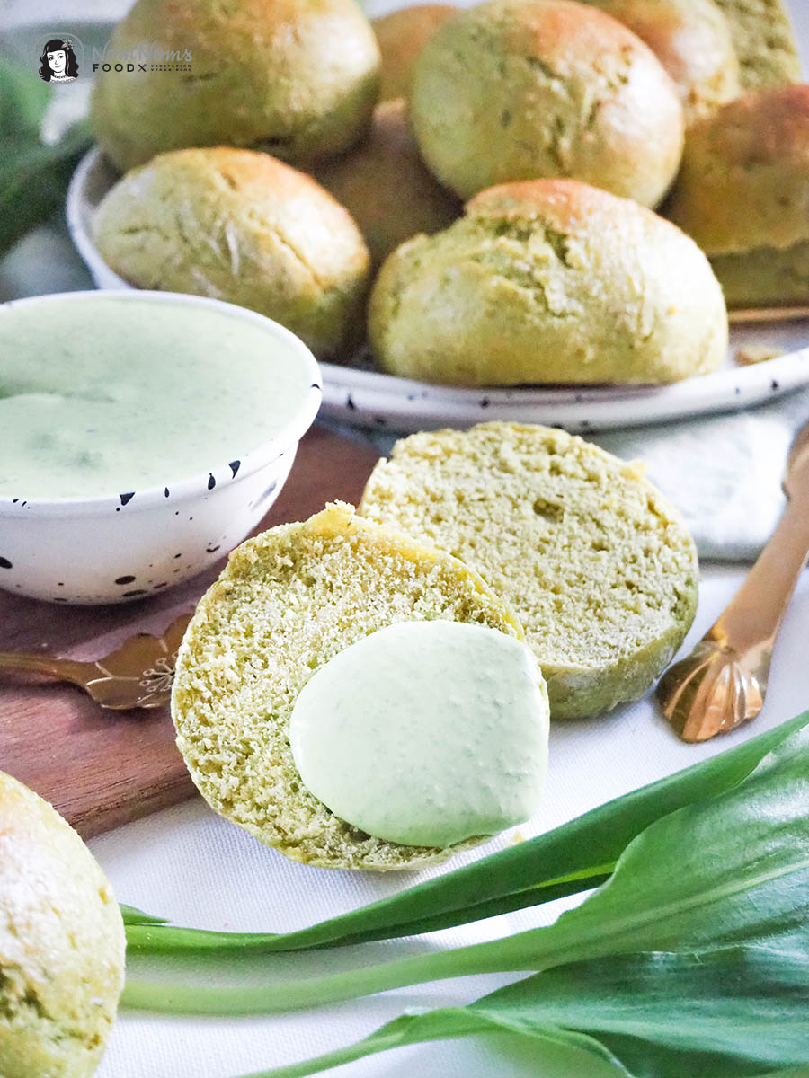 Cremiger Whipped Bärlauch-Feta-Dip