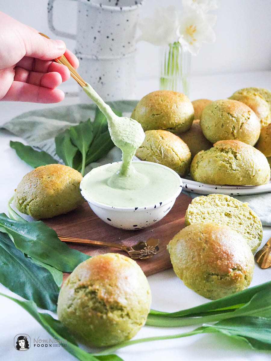 Cremiger Whipped Bärlauch-Feta-Dip