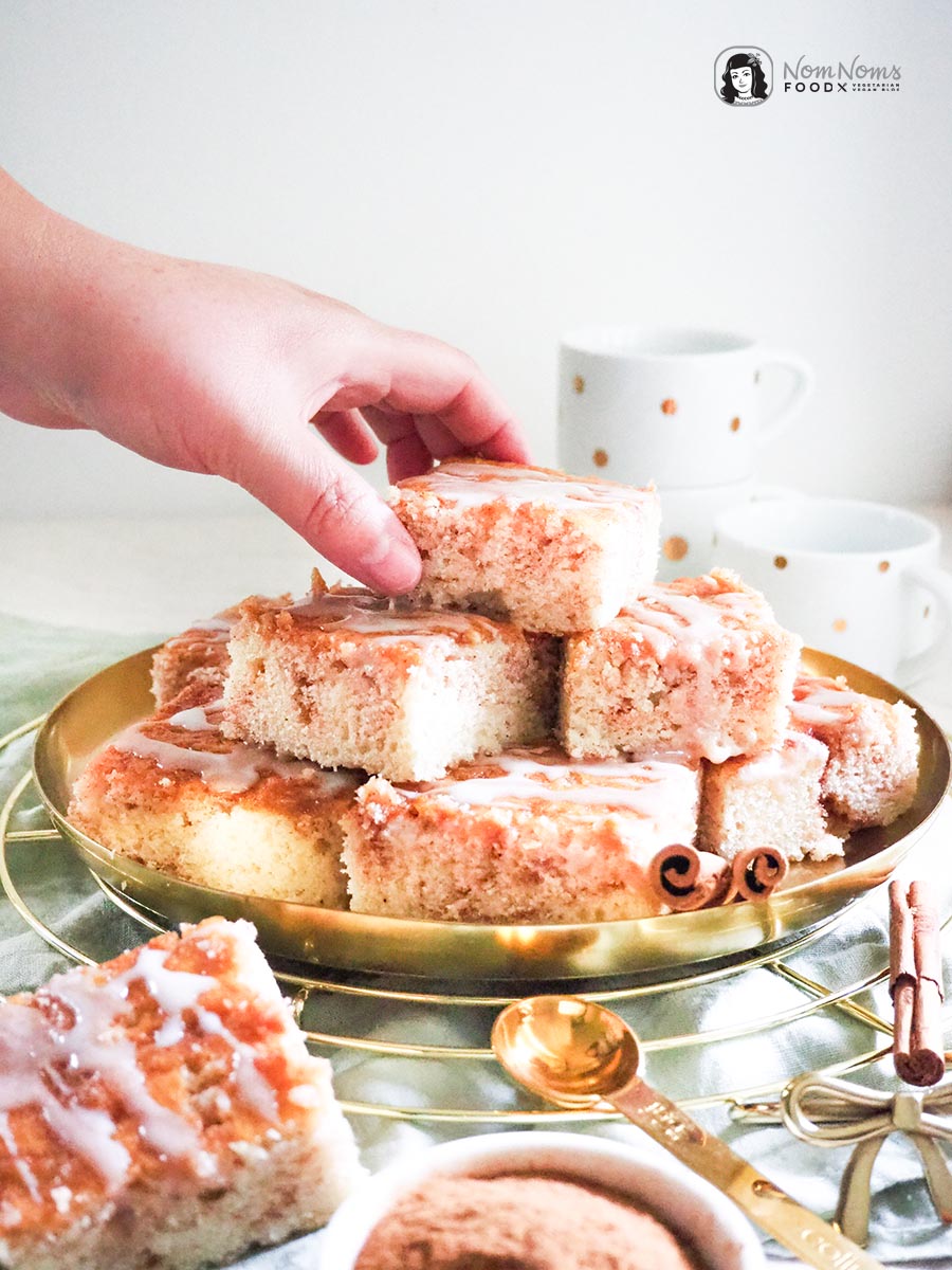 Einfacher Zimtkuchen vom Blech mit Zimt-Zucker