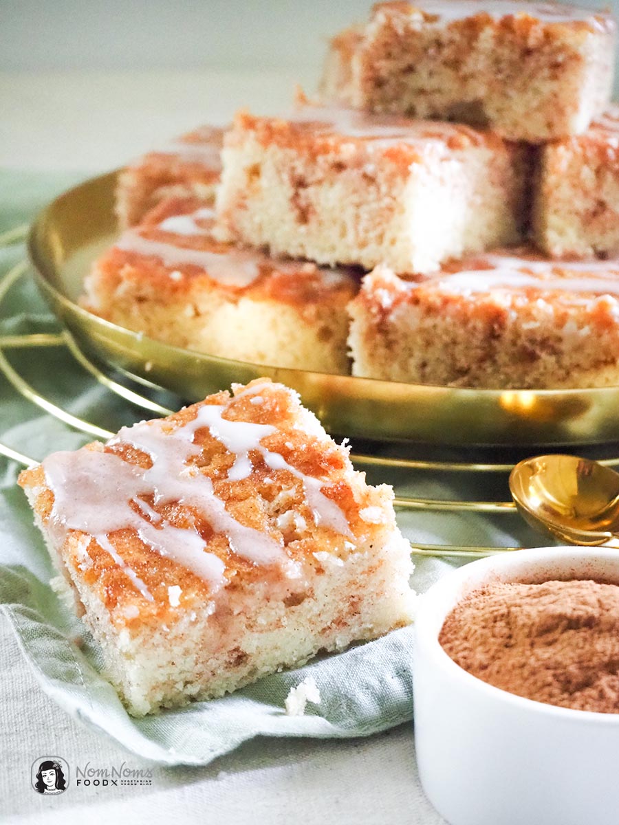 Einfacher Zimtkuchen vom Blech mit Zimt-Zucker