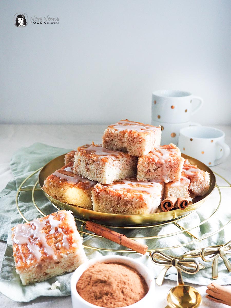 Einfacher Zimtkuchen vom Blech mit Zimt-Zucker