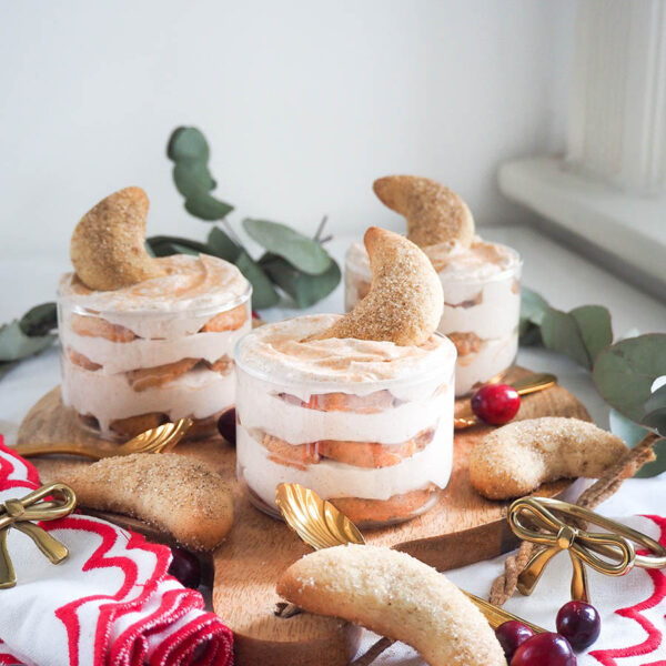 Knusprig-cremiges Vanillekipferl-Tiramisu mit Zimt-Creme – Dessert im Glas ❤