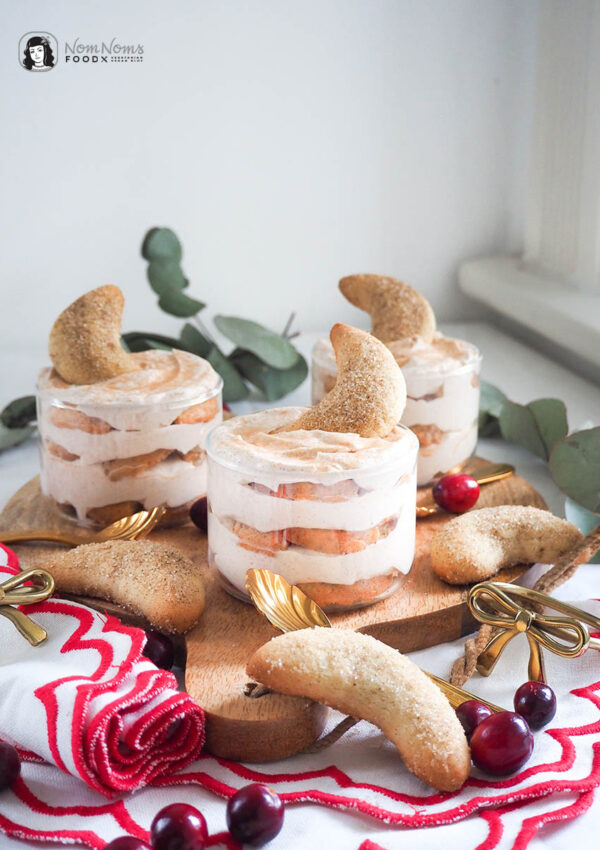 Knusprig-cremiges Vanillekipferl-Tiramisu mit Zimt-Creme – Dessert im Glas ❤