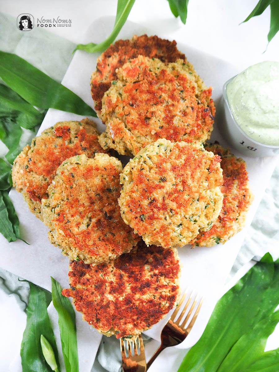 Bärlauch-Käse-Bratlinge mit Haferflocken