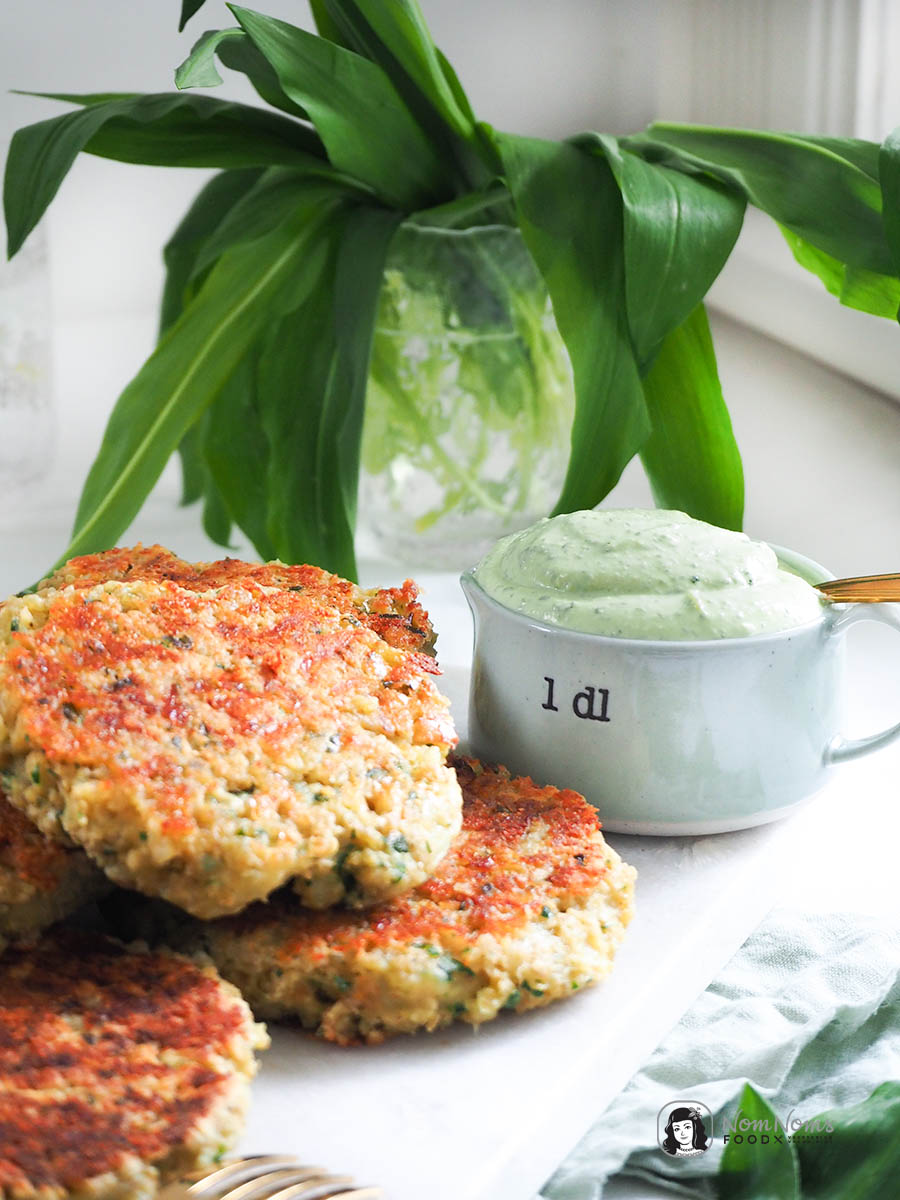 Bärlauch-Käse-Bratlinge mit Haferflocken