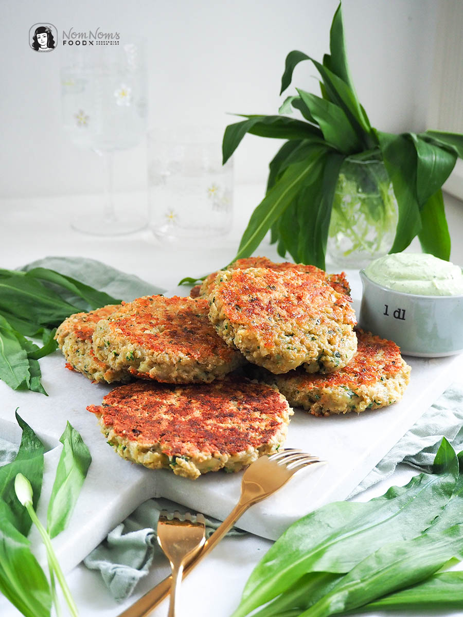 Bärlauch-Käse-Bratlinge mit Haferflocken