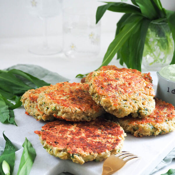 Bärlauch-Käse-Bratlinge mit Haferflocken ❤