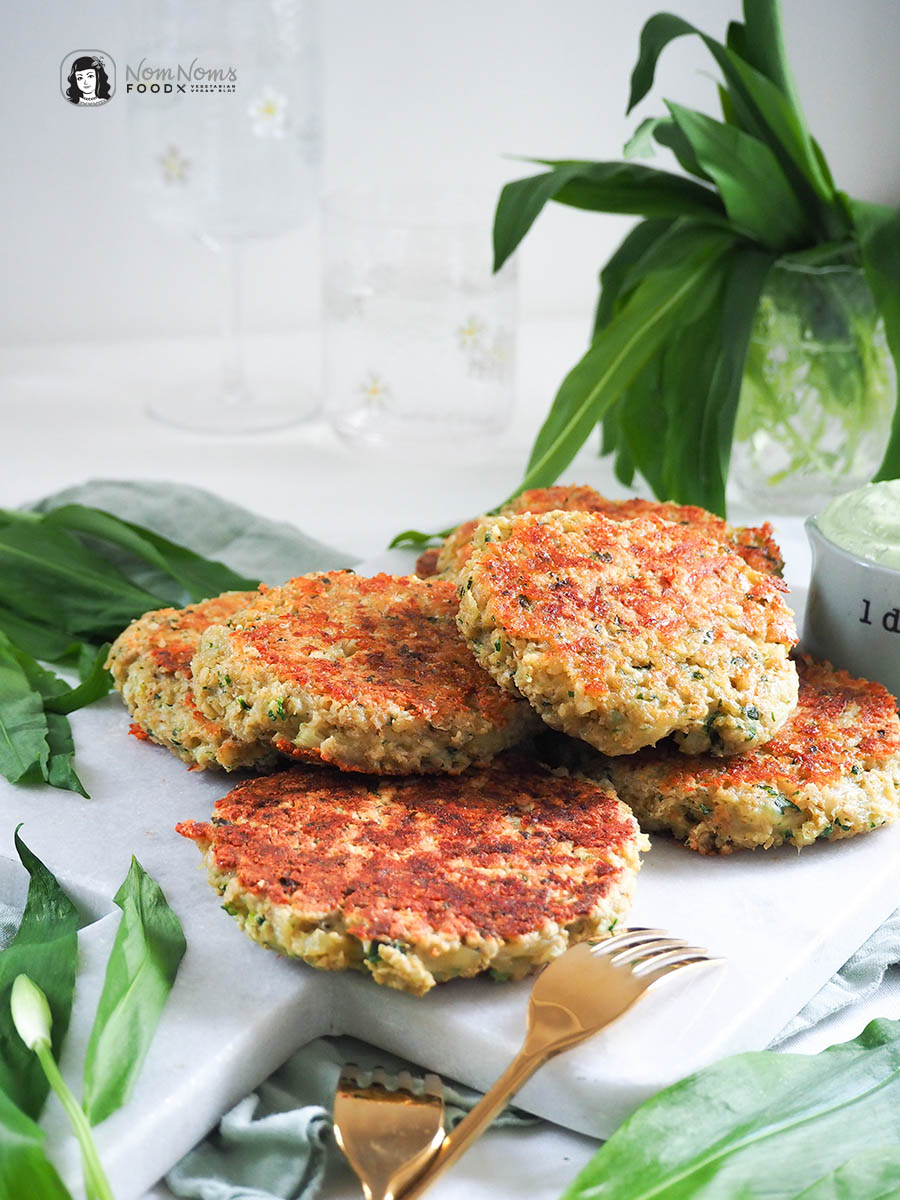 Bärlauch-Käse-Bratlinge mit Haferflocken