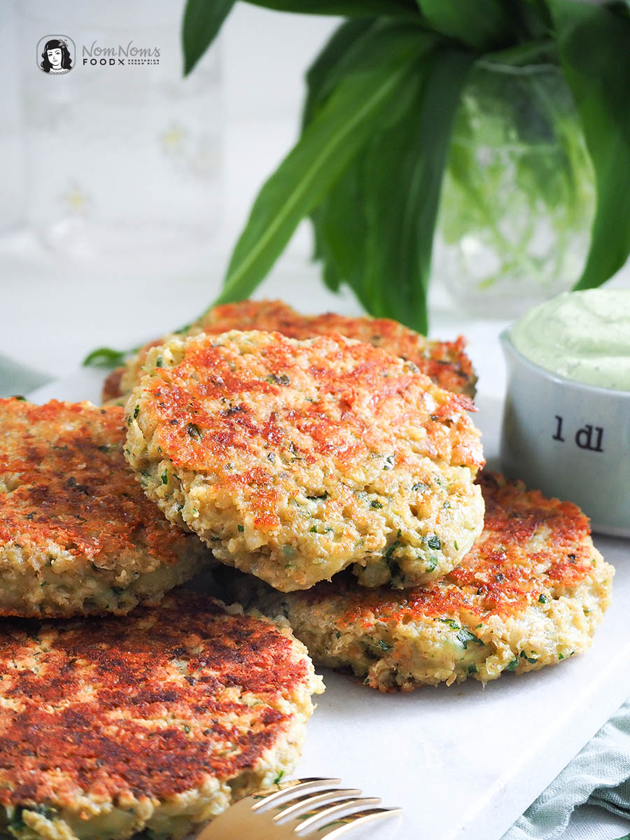 Bärlauch-Käse-Bratlinge mit Haferflocken