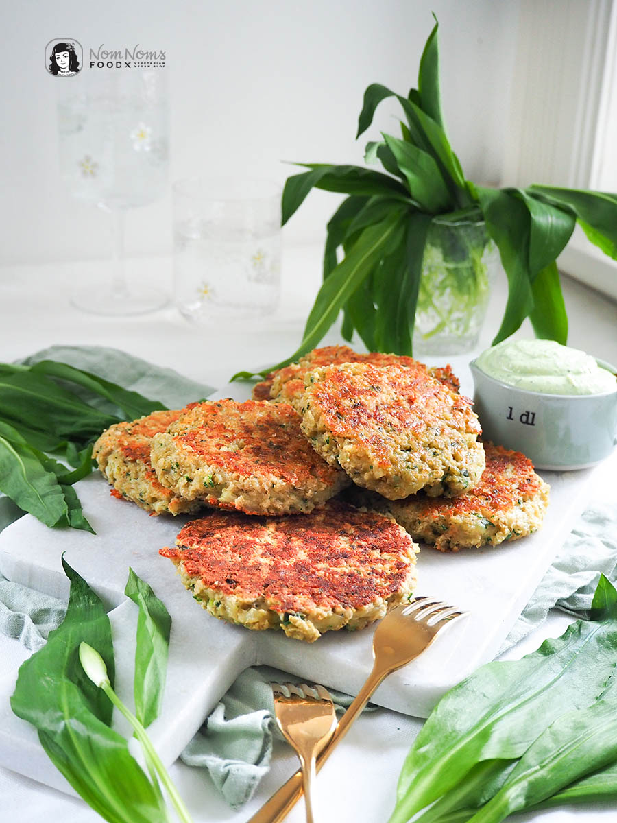Bärlauch-Käse-Bratlinge mit Haferflocken